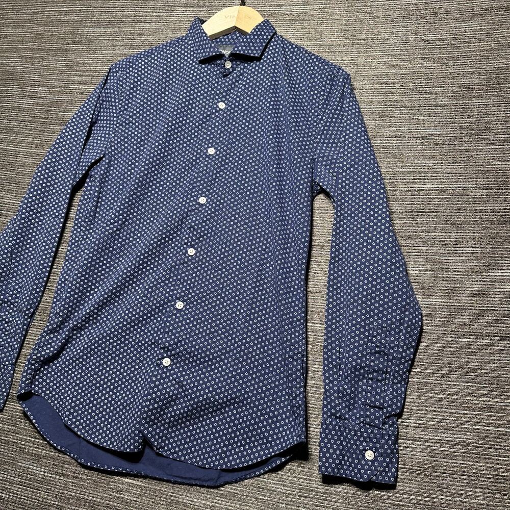 Bonobos Shirt Men's Small Blue AOP Slim Fit Long Sleeve Button Up - Picture 5 of 13